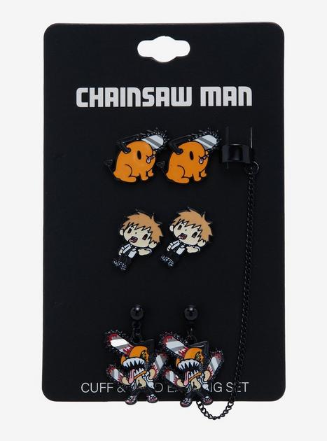 Chainsaw Man Character Stud Cuff Earring Set Hot Topic