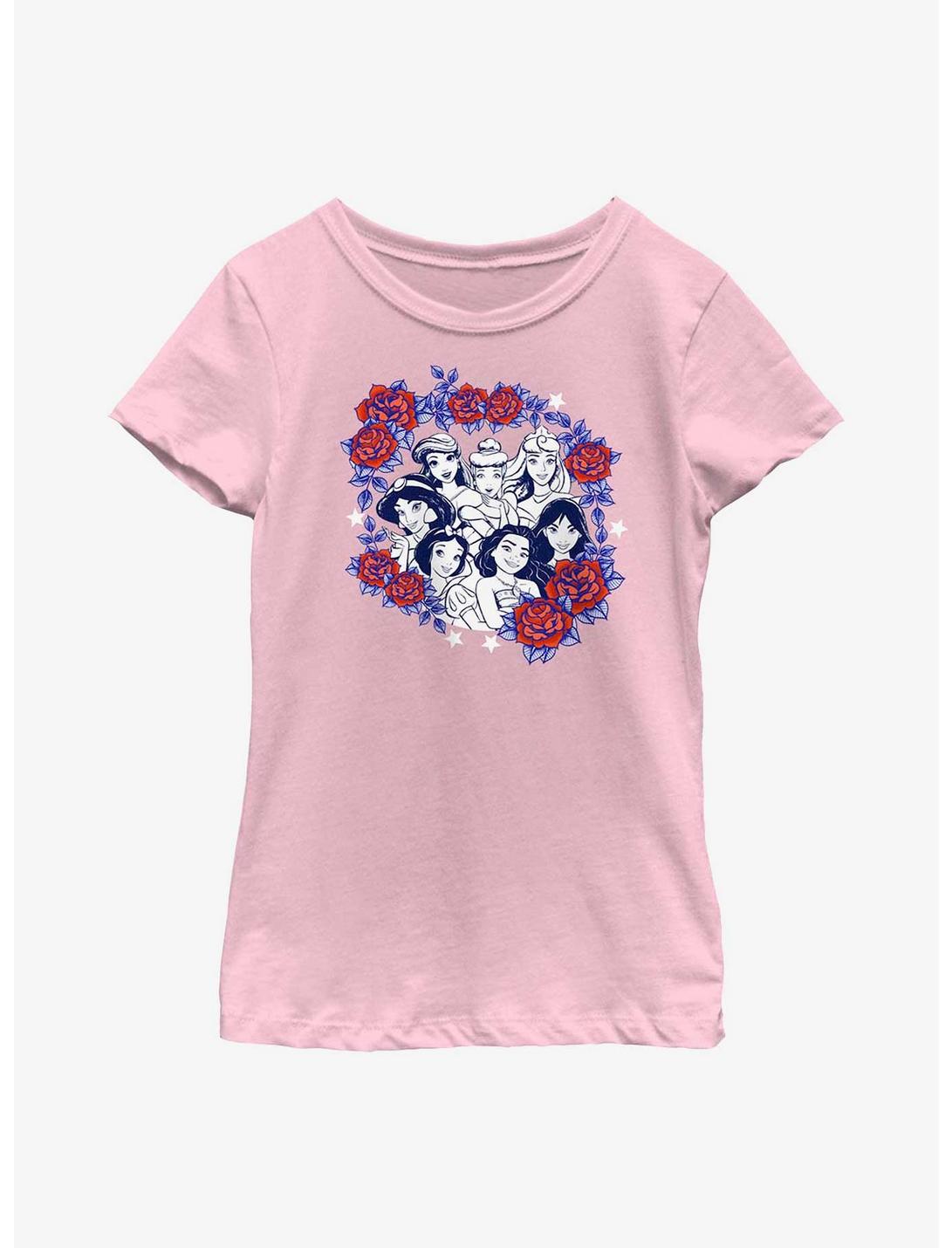 Disney Princesses Rose Frame Youth Girls T-Shirt, PINK, hi-res