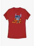 Disney Lilo & Stitch Leaf Pile Womens T-Shirt, RED, hi-res