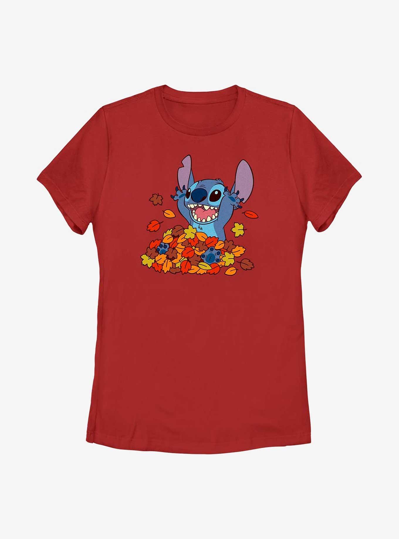 Disney Lilo & Stitch Leaf Pile Womens T-Shirt, , hi-res