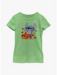 Disney Lilo & Stitch Leaf Pile Youth Girls T-Shirt, GRN APPLE, hi-res