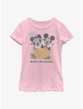 Disney Mickey Mouse & Minnie Mouse Happy Halloween Youth Girls T-Shirt, , hi-res