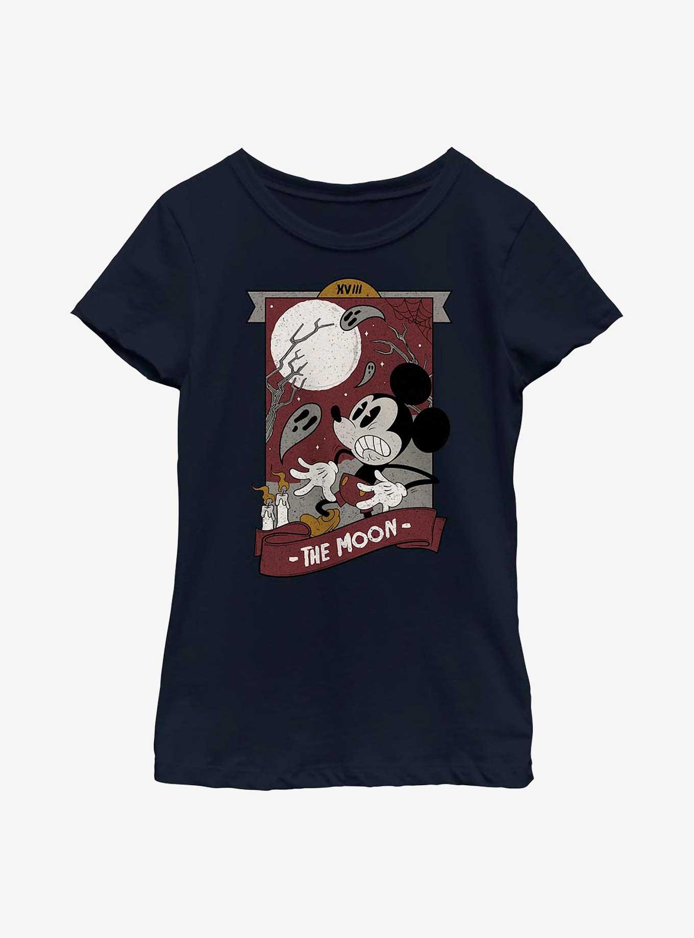 Disney Mickey Mouse Vintage The Moon Tarot Youth Girls T-Shirt, , hi-res