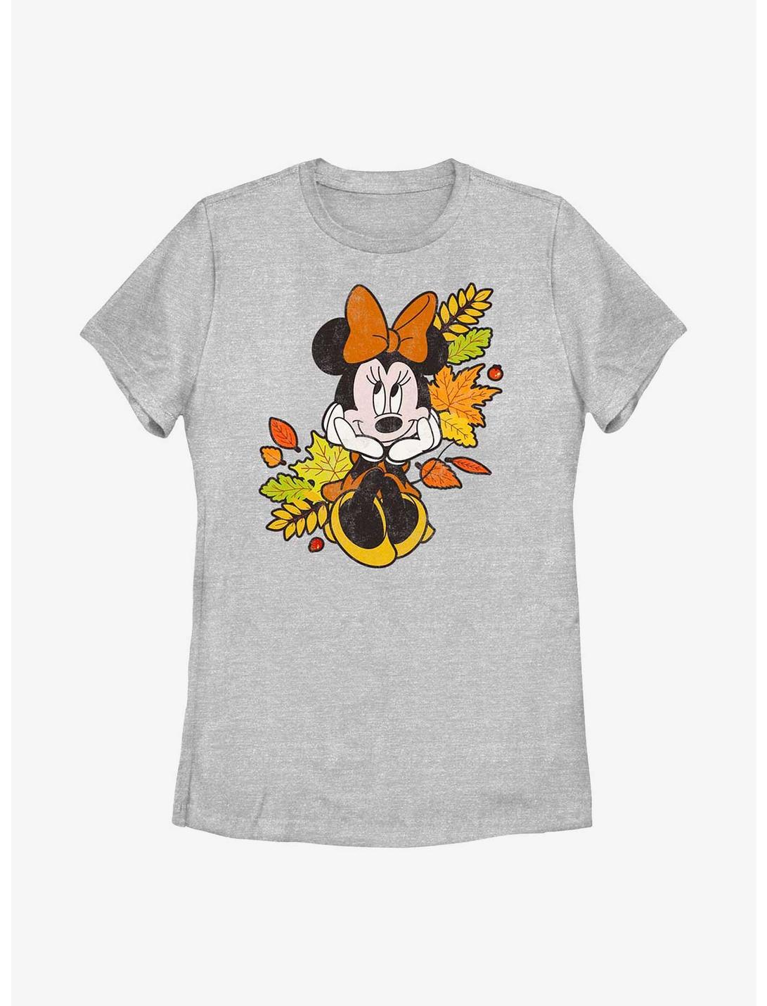 Disney Minnie Mouse Minnie Fall Leaves Womens T-Shirt, ATH HTR, hi-res
