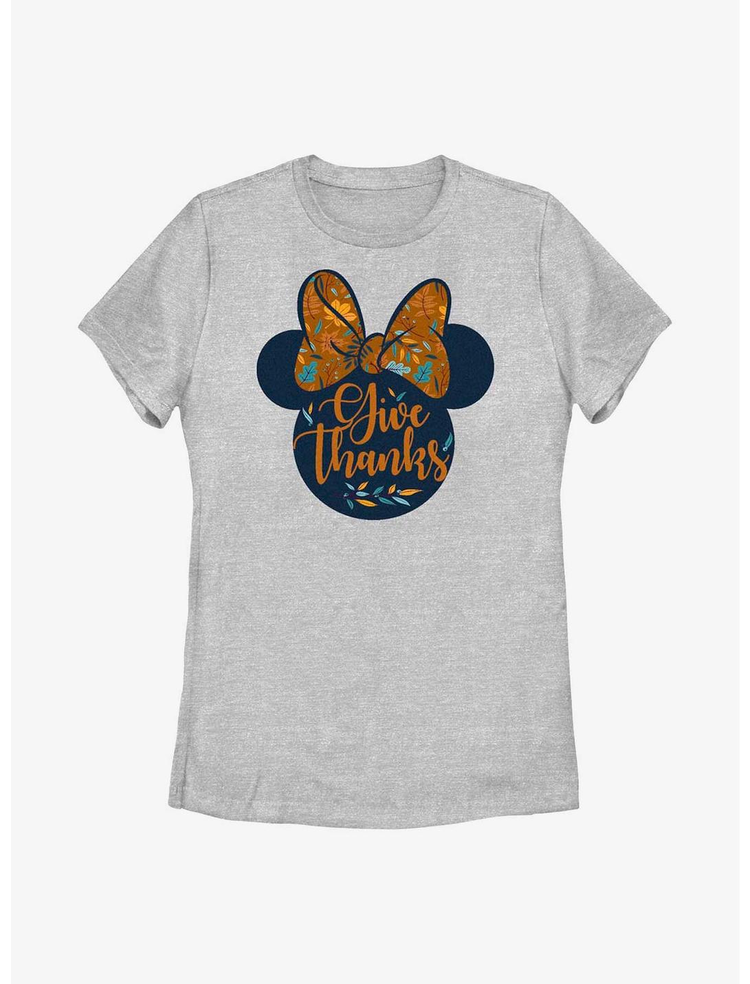 Disney Minnie Mouse Give Thanks Womens T-Shirt, ATH HTR, hi-res