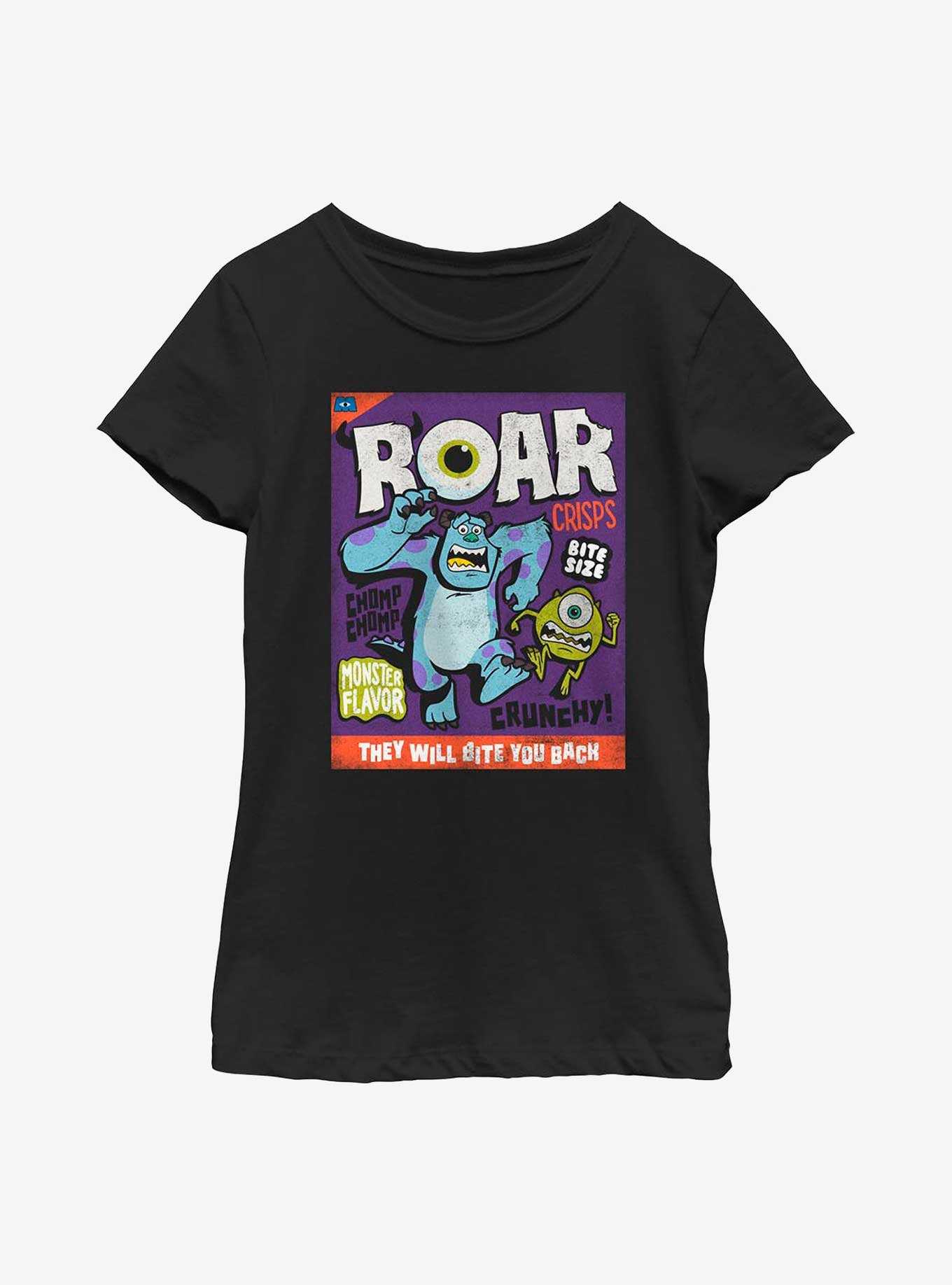 Disney Pixar Monsters, Inc. Roar Crisps Youth Girls T-Shirt, , hi-res