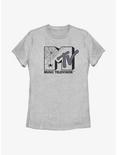 MTV Spider Web Logo Womens T-Shirt, ATH HTR, hi-res