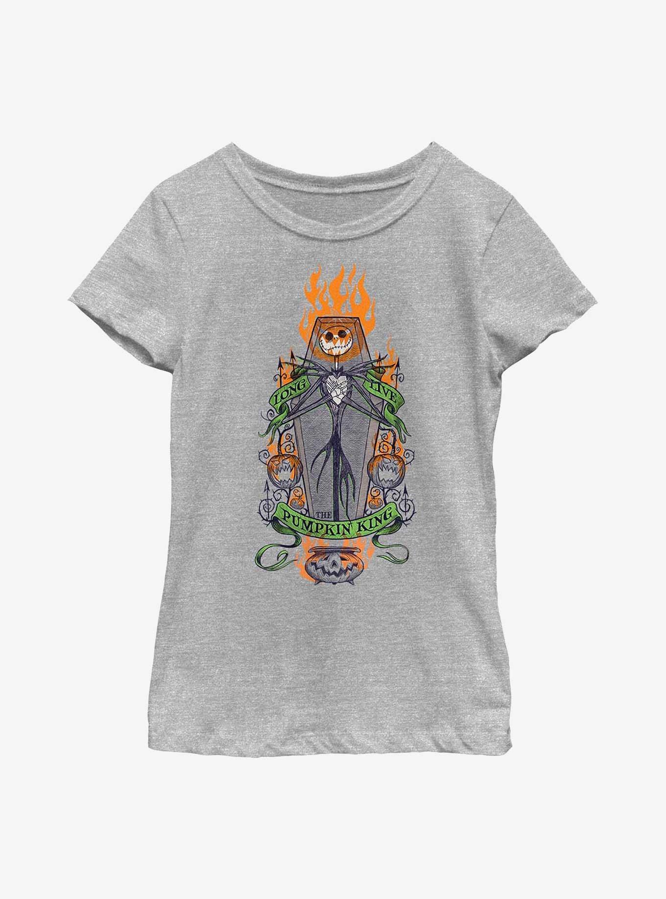 Disney Nightmare Before Christmas Long Live Pumpkin King Jack Youth Girls T-Shirt, , hi-res