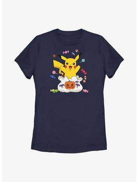Pokemon Pikachu Halloween Candy Womens T-Shirt, , hi-res