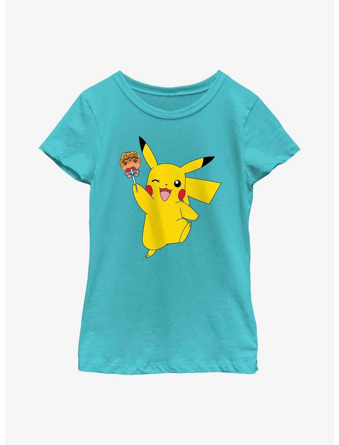 Pokemon Caramel Apple Pikachu Youth Girls T-Shirt, TAHI BLUE, hi-res