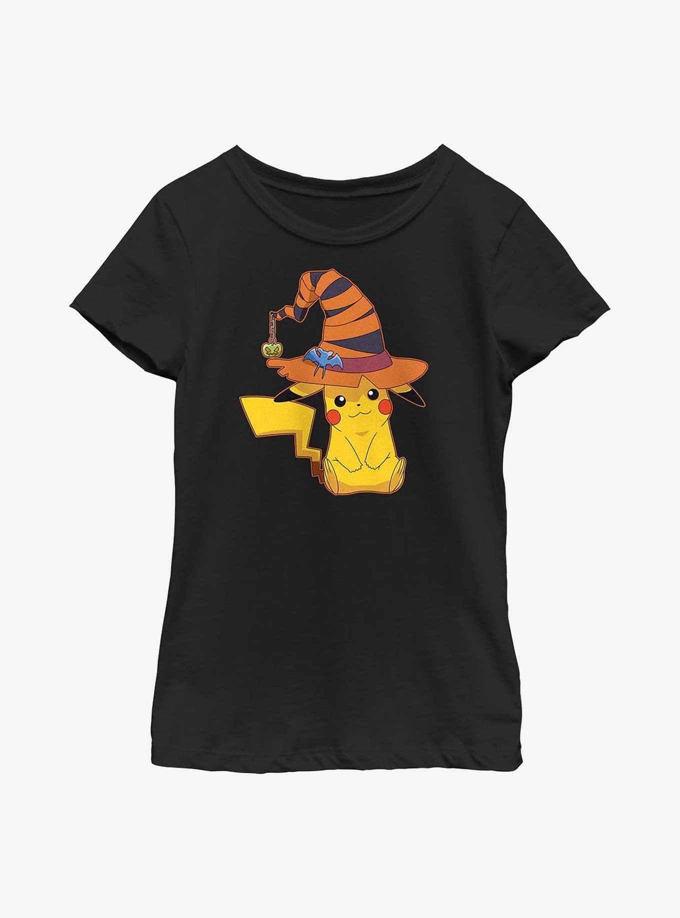 Pokemon Pikachu Witch Hat Youth Girls T-Shirt, , hi-res