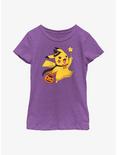 Pokemon Trick-Or-Treating Pikachu Youth Girls T-Shirt, PURPLE BERRY, hi-res