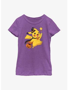 Pokemon Trick-Or-Treating Pikachu Youth Girls T-Shirt, , hi-res