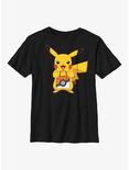 Pokemon Pikachu Trick-Or-Treat Youth T-Shirt, BLACK, hi-res