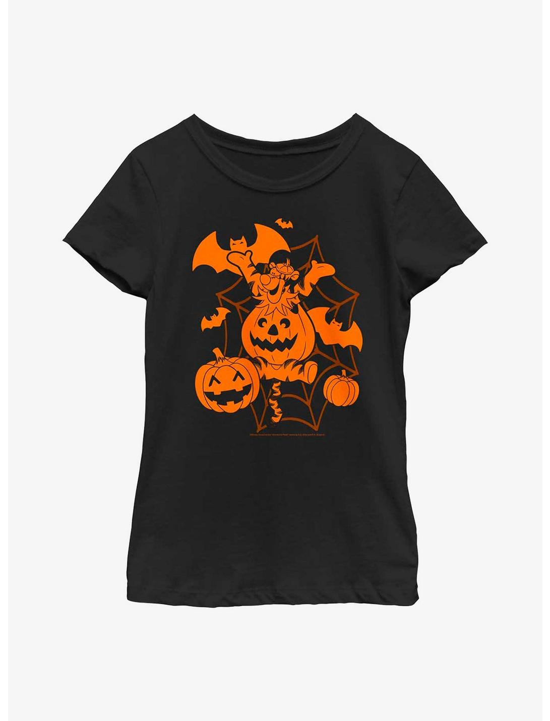 Disney Winnie The Pooh Tigger Halloween Youth Girls T-Shirt, BLACK, hi-res
