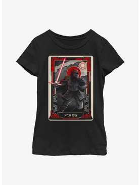Star Wars The Force Awakens Kylo Ren Tarot Card Youth Girls T-Shirt, , hi-res