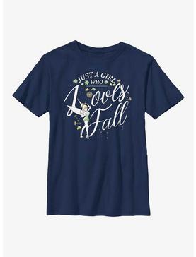 Plus Size Disney Tinker Bell A Girl Loves Fall Youth T-Shirt, , hi-res