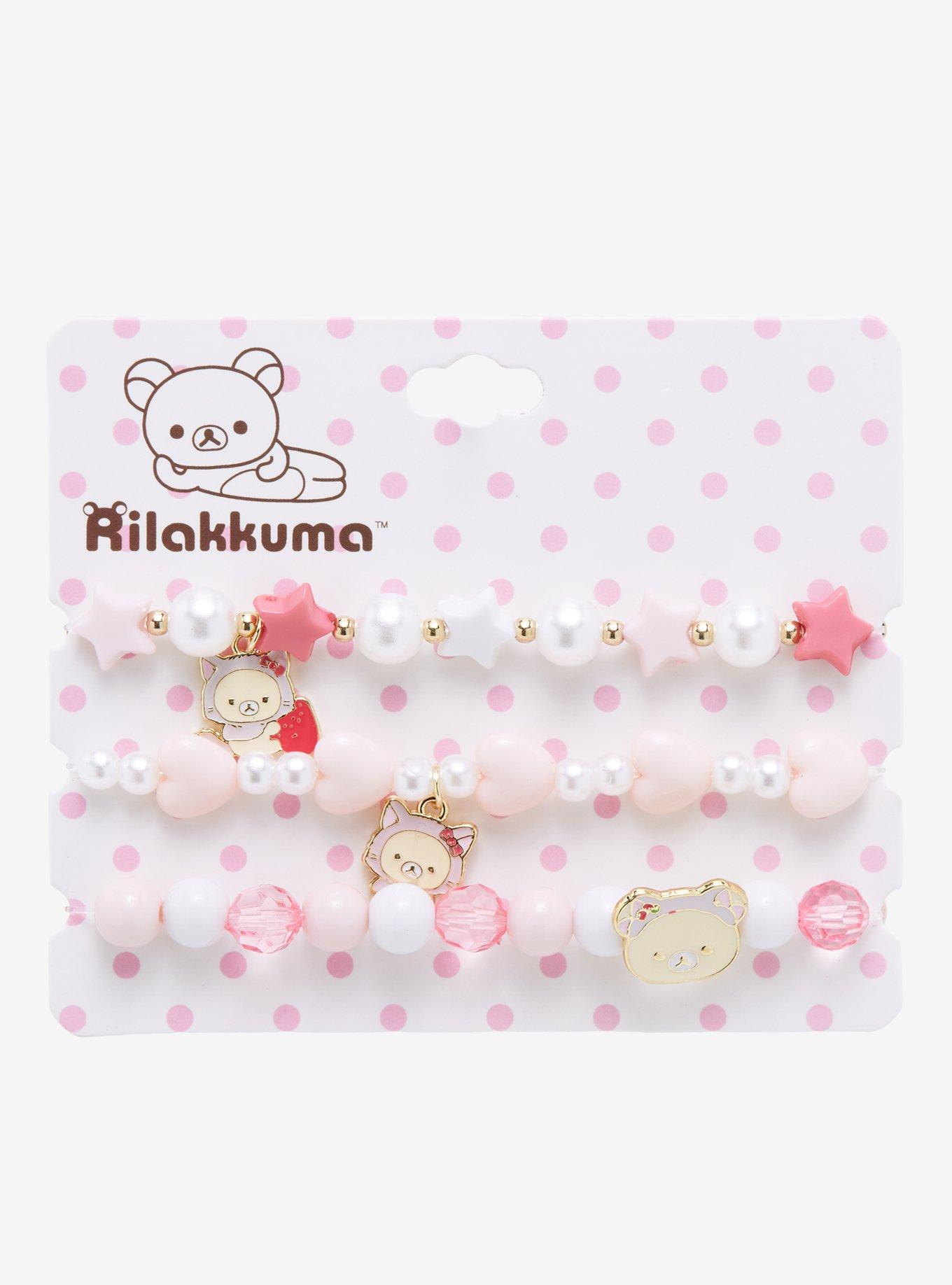 Rilakkuma Korilakkuma Cat Beaded Bracelet Set, , hi-res