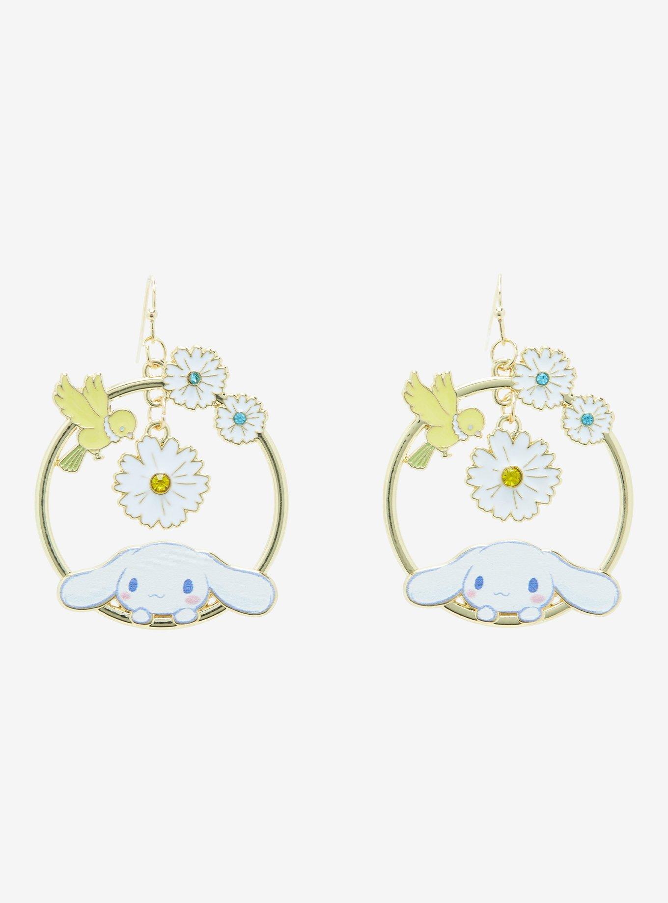 Cinnamoroll Flower Circle Earrings Hot Topic