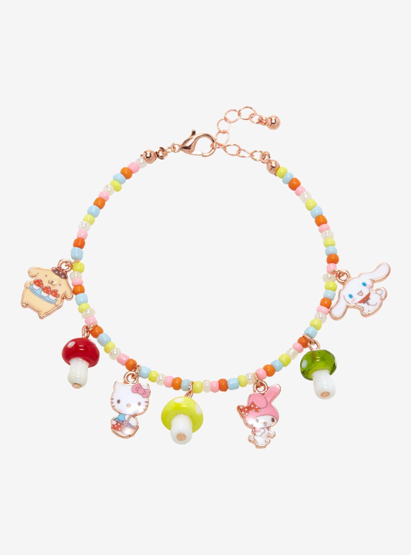 Hello Kitty And Friends Mushroom Beaded Charm Bracelet, , hi-res