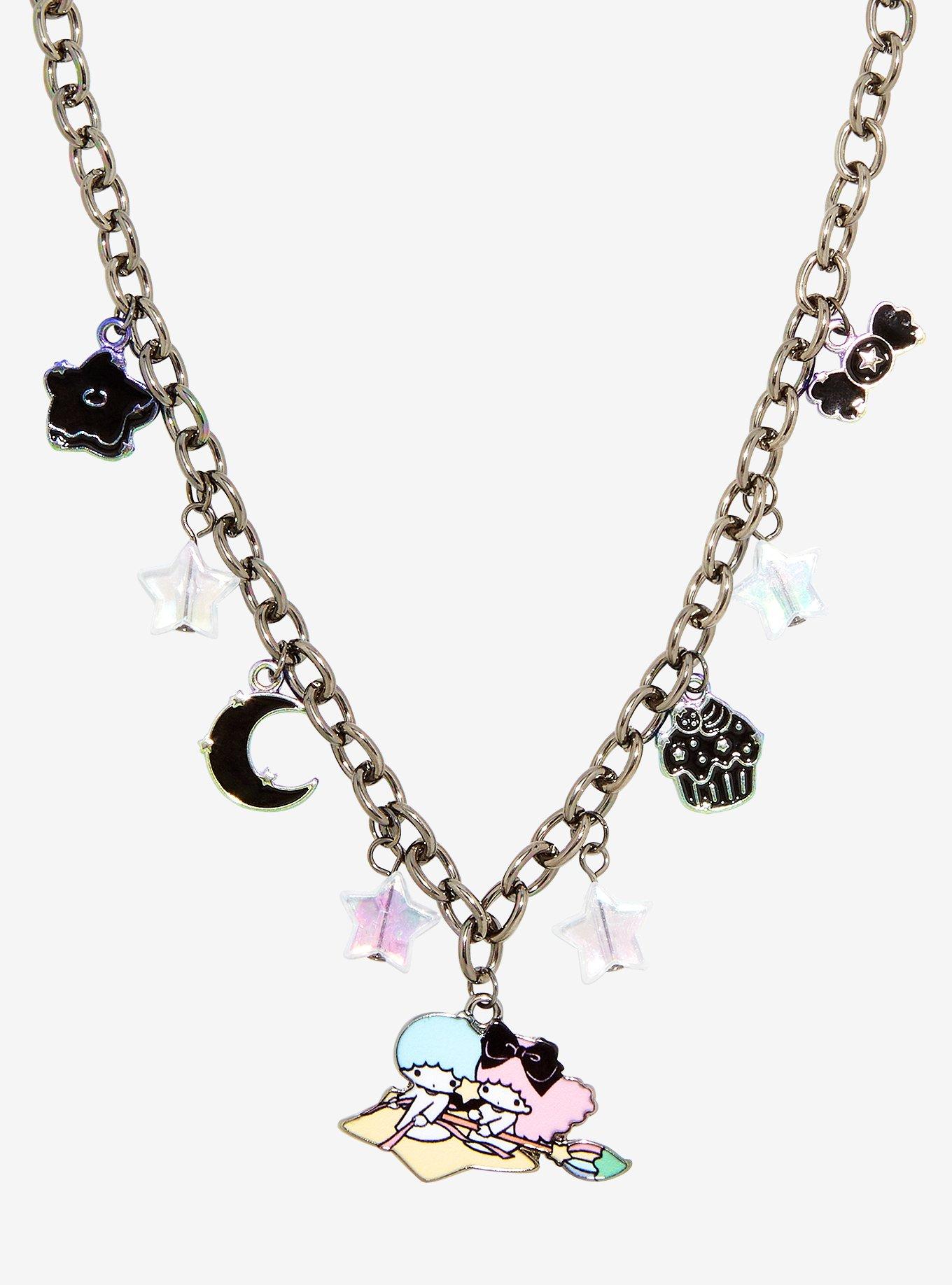 Little Twin Stars Dark Celestial Charm Necklace, , hi-res