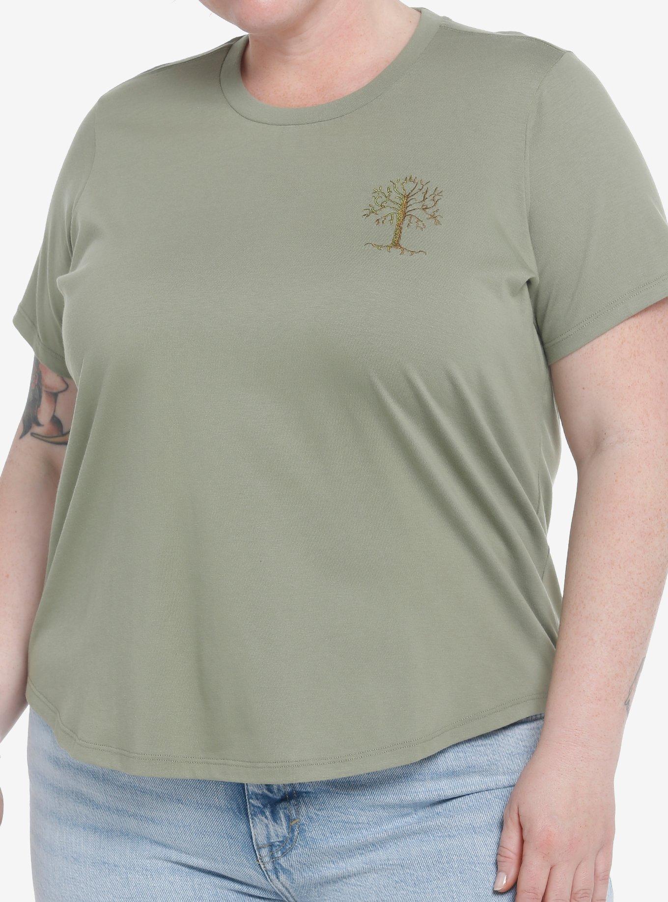 Her Universe The Lord Of The Rings Tree Of Gondor Scoop Neck Top Plus Size, OLIVE, hi-res