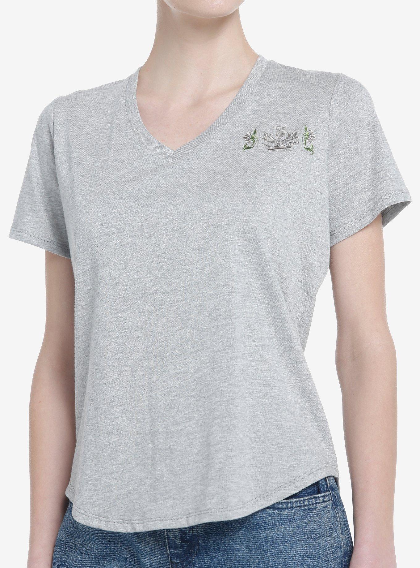 Her Universe Outlander Crest V-Neck T-Shirt, HEATHER GREY, hi-res