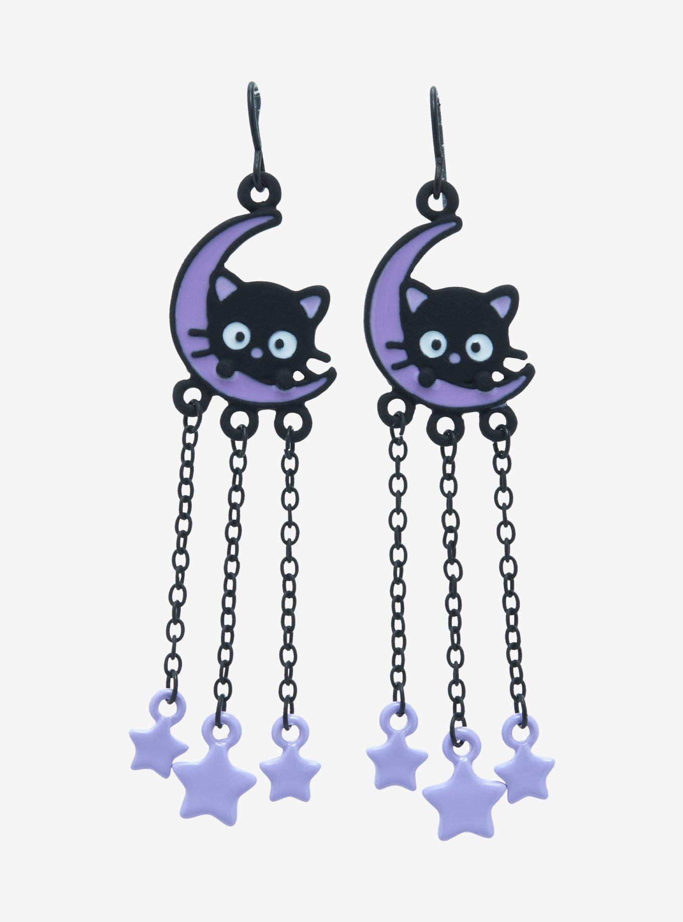 Chococat Lavender Celestial Chain Earrings, , hi-res