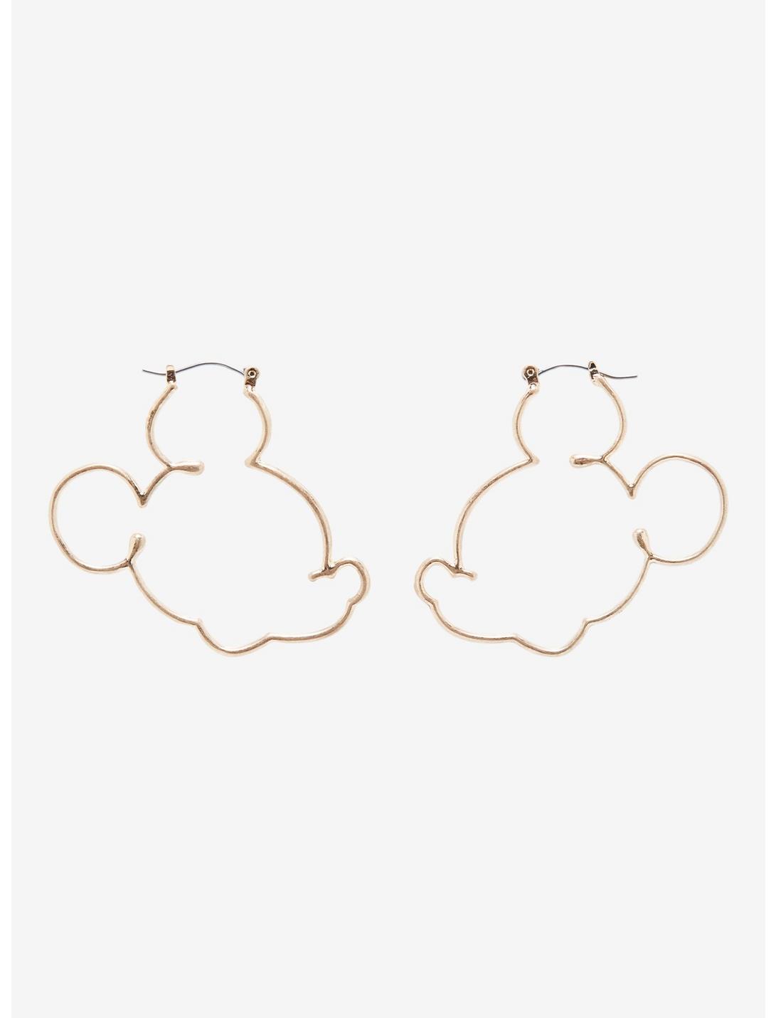 Disney100 Mickey Mouse Outline Hoop Earrings, , hi-res