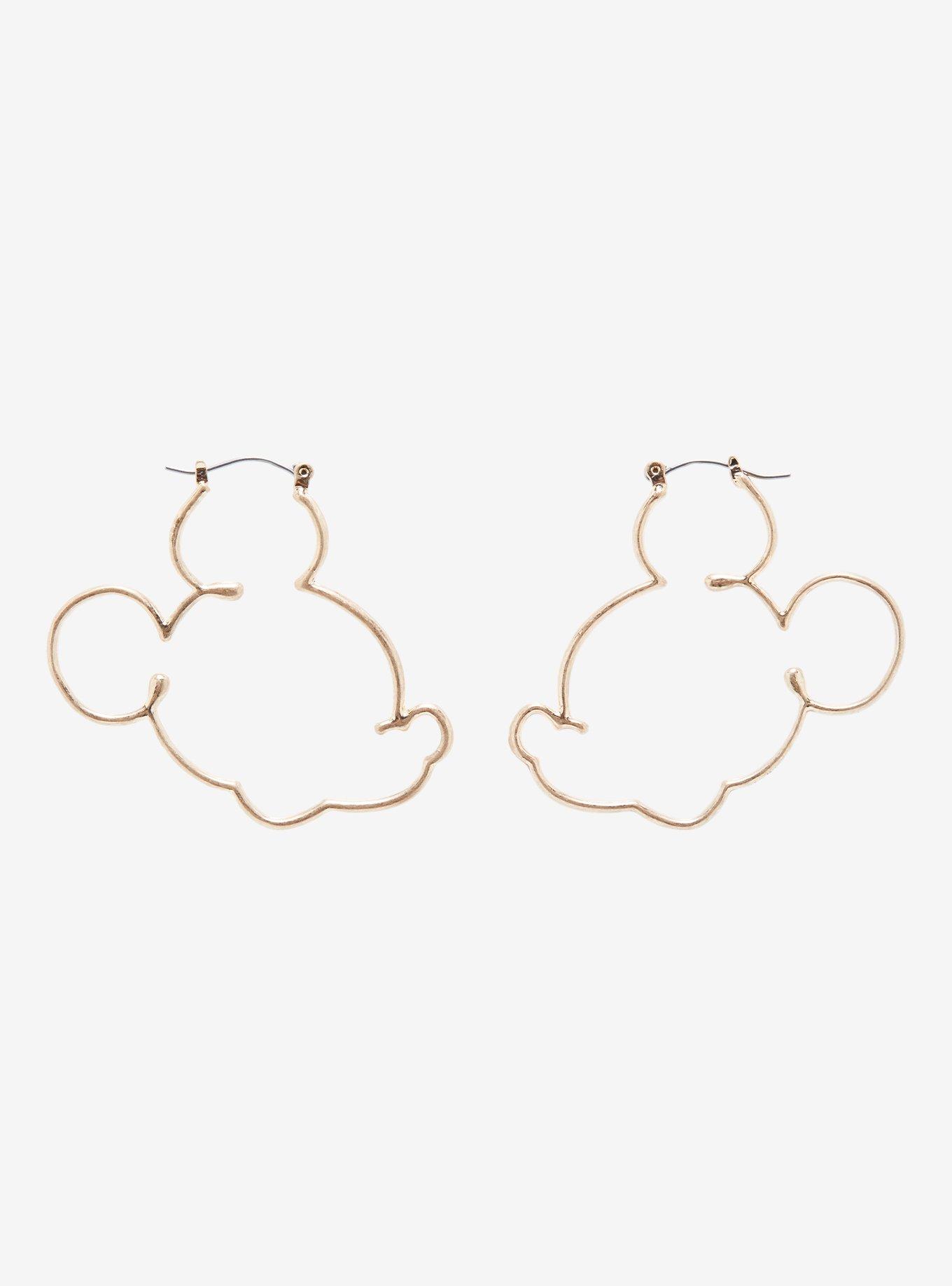Disney100 Mickey Mouse Outline Hoop Earrings, , hi-res