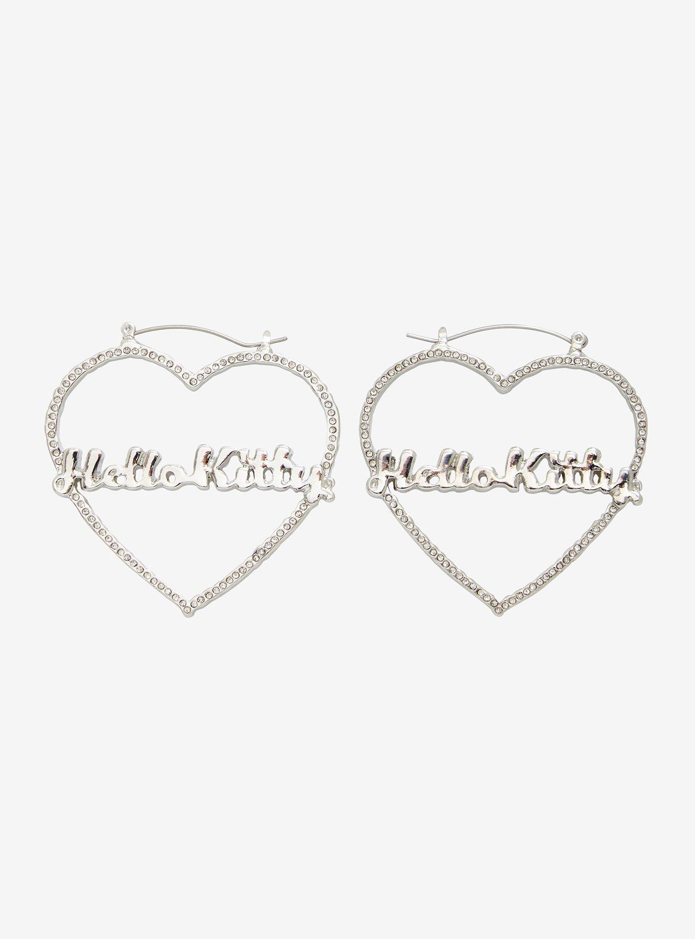 heart hoop earrings