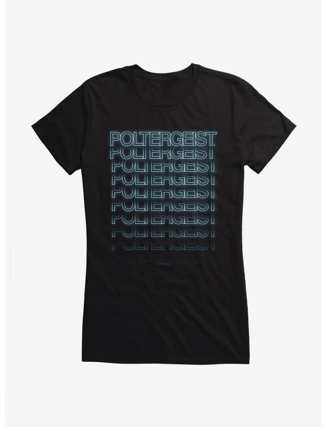 Poltergeist Layered Logo Girls T-Shirt, BLACK, hi-res