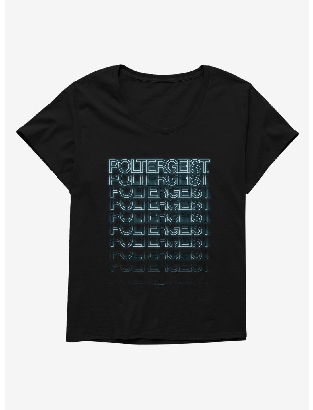 Poltergeist Layered Logo Girls T-Shirt Plus Size, BLACK, hi-res