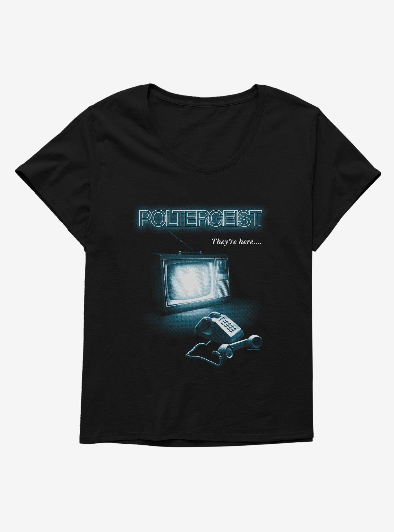 Poltergeist They're Here? Girls T-Shirt Plus Size, BLACK, hi-res