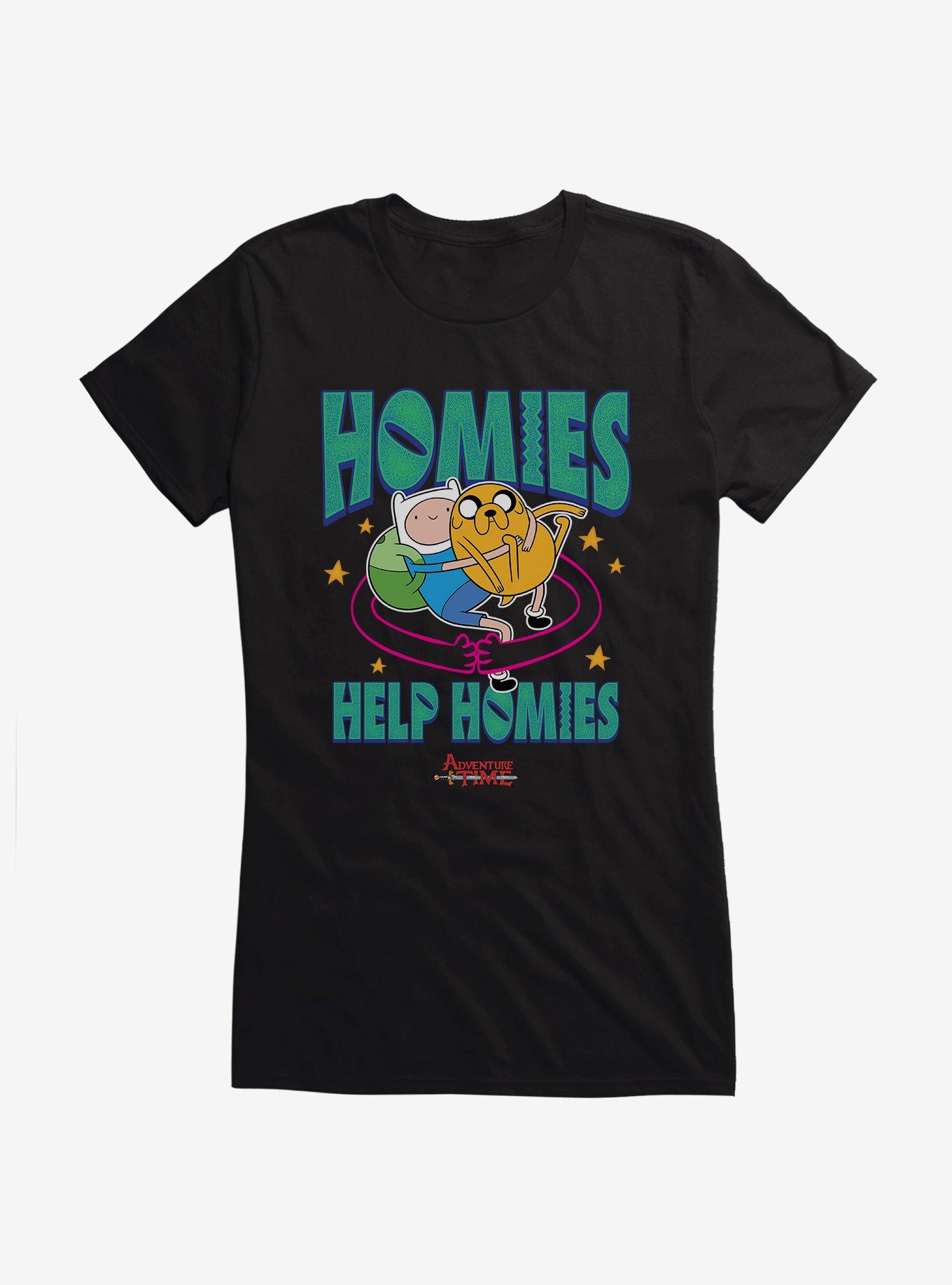 Adventure Time Help Homies Girls T-Shirt, BLACK, hi-res