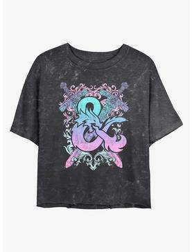 Dungeons & Dragons Pastel Logo Mineral Wash Girls Crop T-Shirt, , hi-res