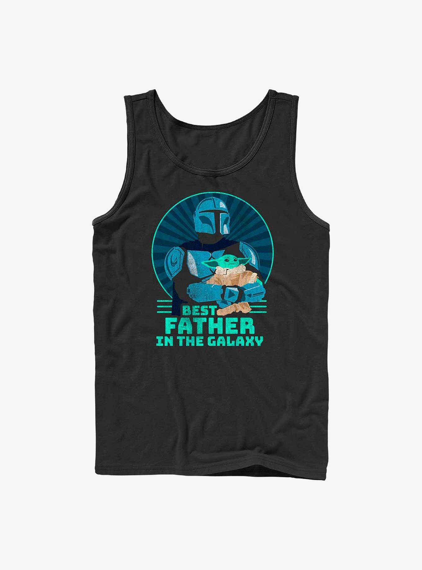 Star Wars The Mandalorian Best Father in the Galaxy Tank, BLACK, hi-res