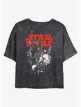 Star Wars Boba Fett Pose Mineral Wash Girls Crop T-Shirt, BLACK, hi-res