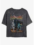 Star Wars Metal Wars Mineral Wash Girls Crop T-Shirt, BLACK, hi-res