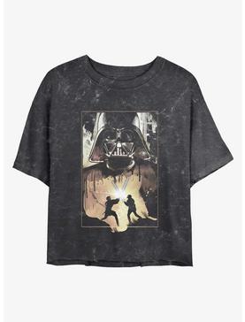 Star Wars Vader Raw Battle Mineral Wash Girls Crop T-Shirt, , hi-res