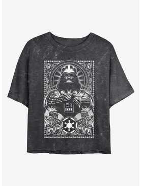 Star Wars Vader Dark Side Mineral Wash Girls Crop T-Shirt, , hi-res