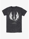 Star Wars Shattered Jedi Logo Mineral Wash T-Shirt, BLACK, hi-res