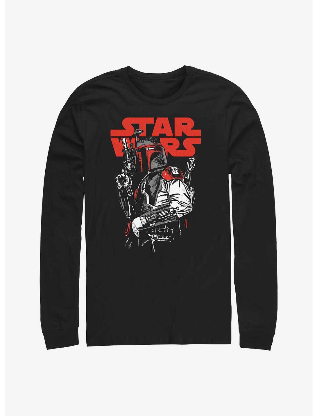 Star Wars Boba Fett Pose Long-Sleeve T-Shirt, BLACK, hi-res