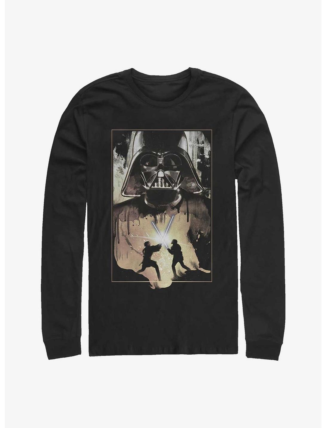 Star Wars Vader Raw Battle Long-Sleeve T-Shirt, BLACK, hi-res
