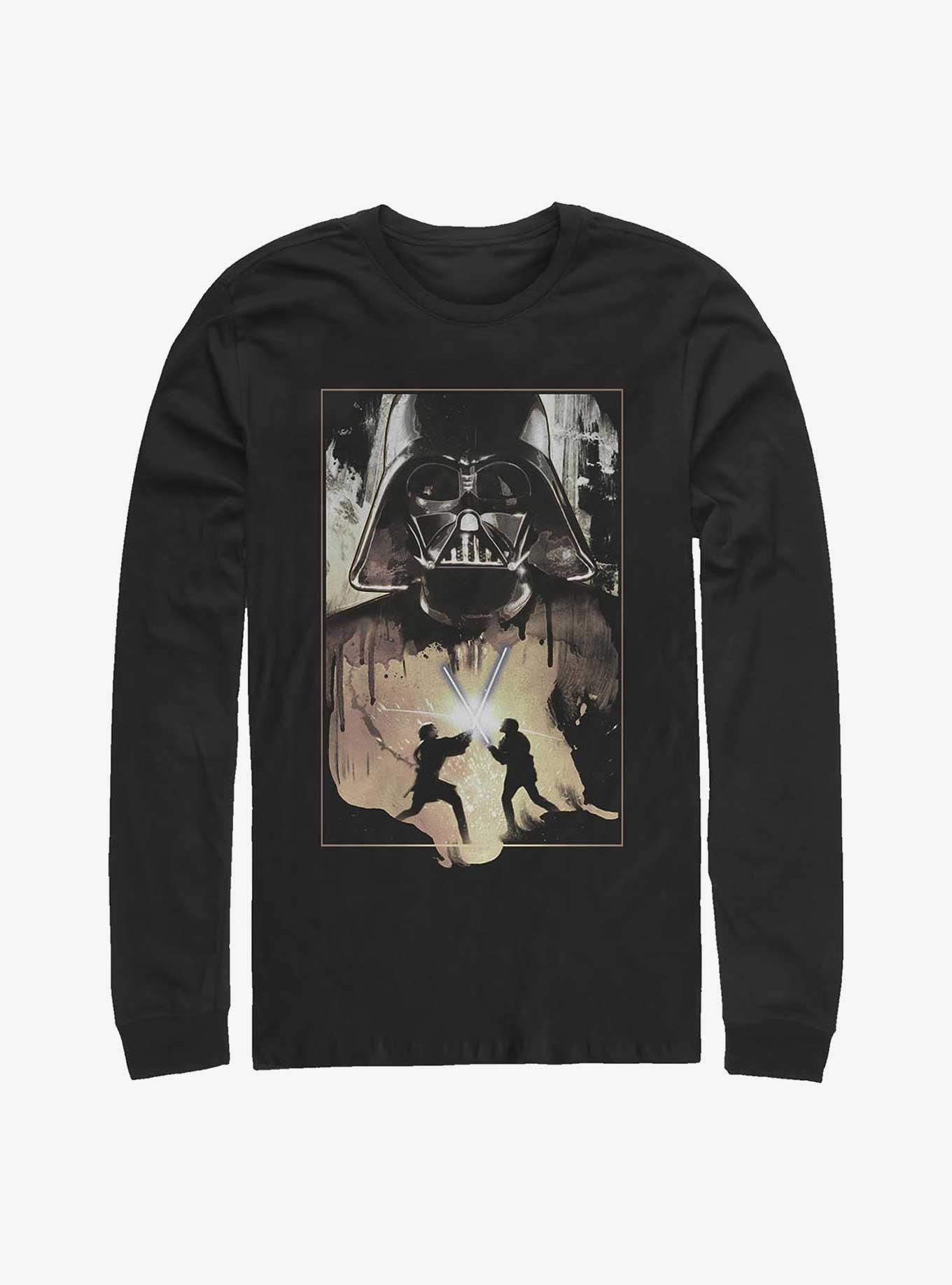 Star Wars Vader Raw Battle Long-Sleeve T-Shirt, BLACK, hi-res