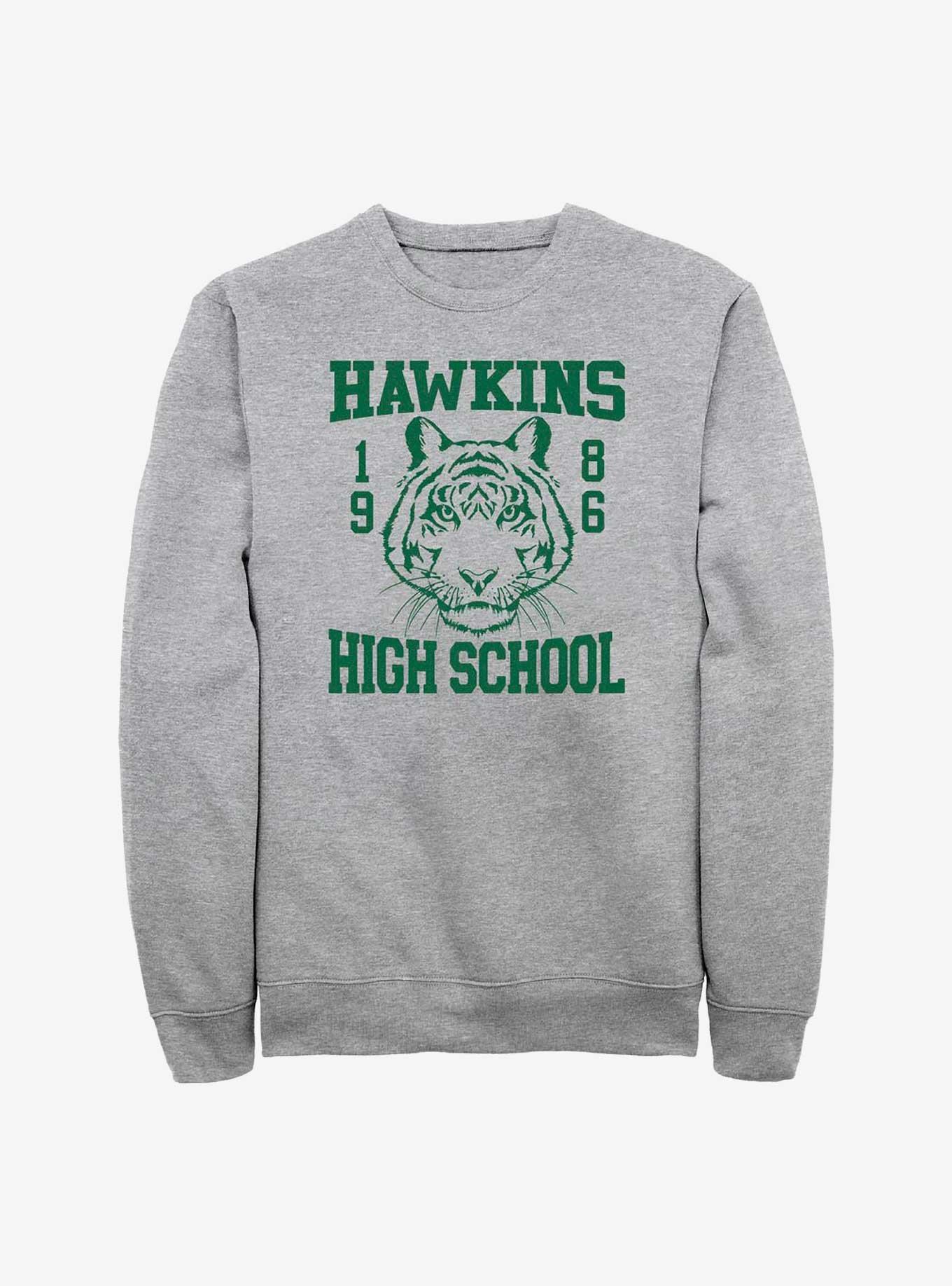 Stranger Things Hawkins High School 1986 Sweatshirt, ATH HTR, hi-res