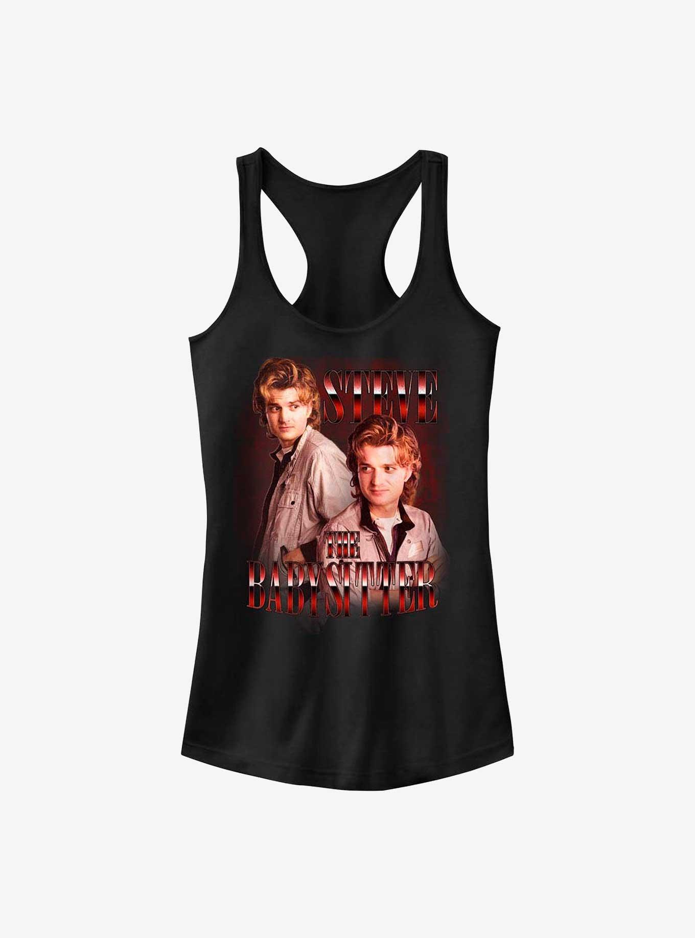 Stranger Things Steve The Babysitter Girls Tank, BLACK, hi-res