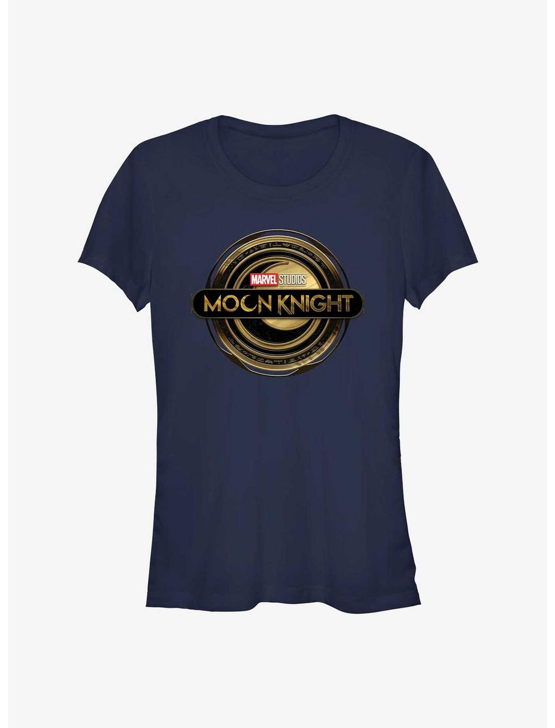Marvel Moon Knight Logo Girls T-Shirt, NAVY, hi-res