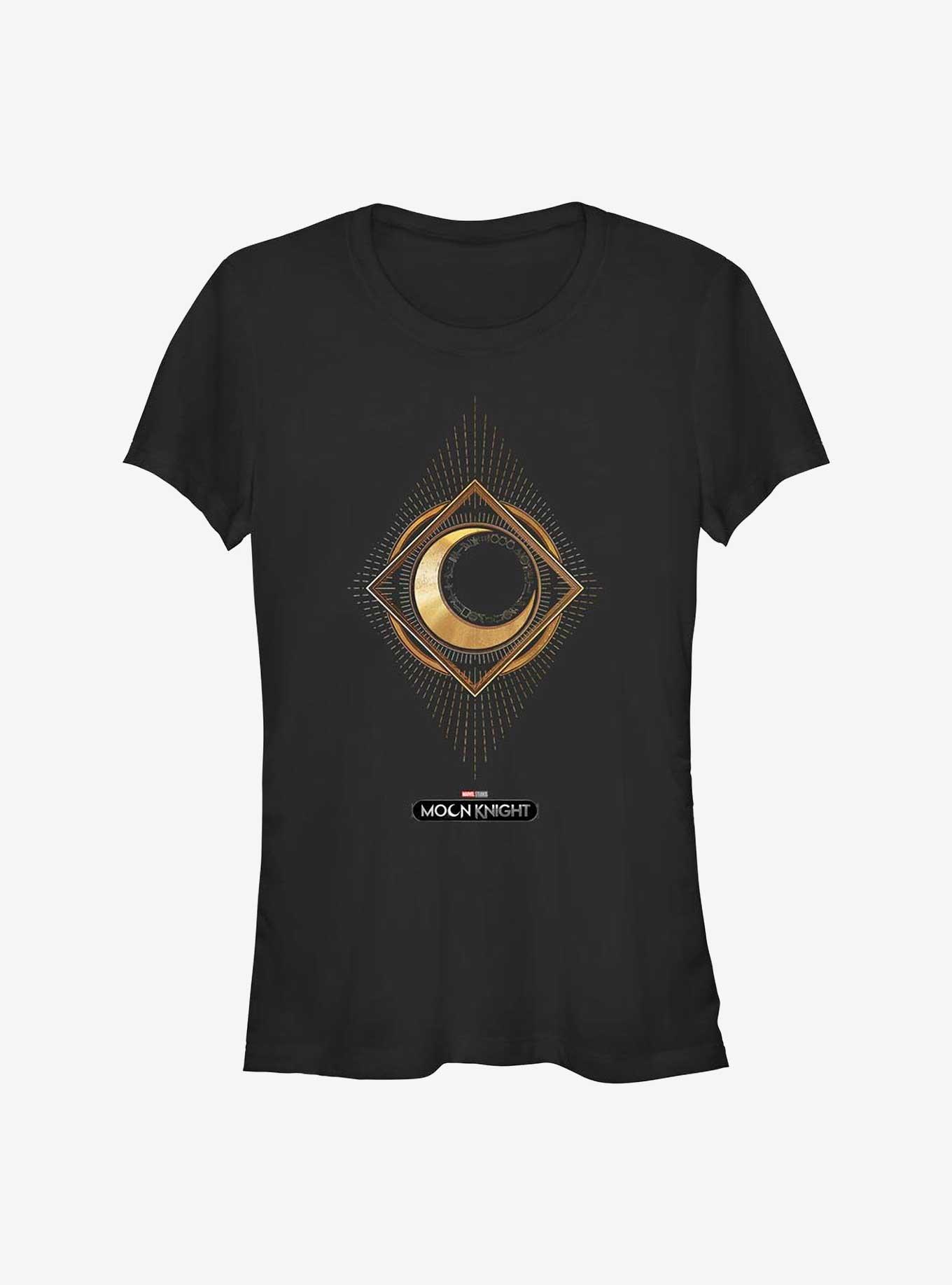 Marvel Moon Knight Moon Glyphs Girls T-Shirt, BLACK, hi-res