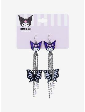 Kuromi Butterfly Drop Bead Earrings, , hi-res
